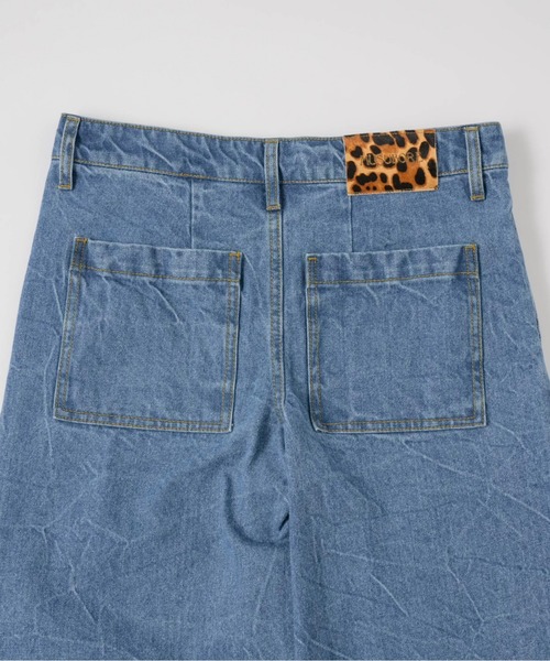 musubore(ムスボレ)の「tilted clash straight denim pants / ティルティッドクラッシュデニムパンツ(デニムパンツ・レディース・ブルー/ブラック・0/1)」の13枚目の写真