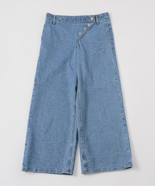 musubore(ムスボレ)の「tilted clash straight denim pants / ティルティッドクラッシュデニムパンツ(デニムパンツ・レディース・ブルー/ブラック・0/1)」の7枚目の写真