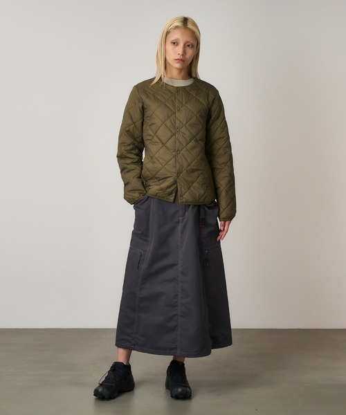 Gramicci(グラミチ)の「THERMAL INSULATION QUILTED JACKET|サーマルインシュレーションキルテッドジャケット(ノーカラージャケット・メンズ・サンドベージュ/ネイビー/ブラック/ダークグリーン・XS/S/M/L/XL/XXL)」の9枚目の写真