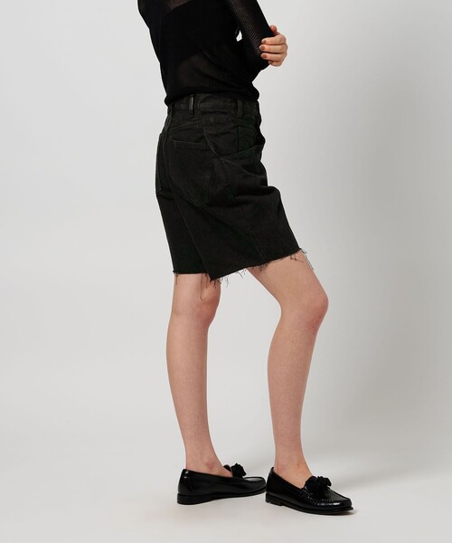 ATTISESSION ハーフ デニム パンツとワイド デニムパンツ ATTISESSION＞ハーフ デニム パンツ/ブラック（その他パンツ