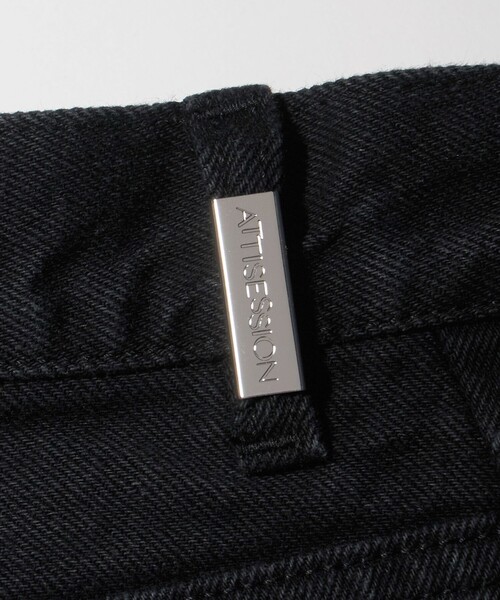 ATTISESSION＞ハーフ デニム パンツ/ブラック（その他パンツ