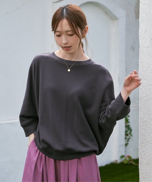 ikka(イッカ)の「タックフライスドルマンプルオーバー(Tシャツ/カットソー・レディース・チャコールグレー/ダークグリーン/ベージュ/その他1・M/L/S)」の12枚目の写真