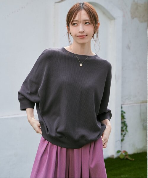ikka(イッカ)の「タックフライスドルマンプルオーバー(Tシャツ/カットソー・レディース・チャコールグレー/ダークグリーン/ベージュ/その他1・M/L/S)」の13枚目の写真