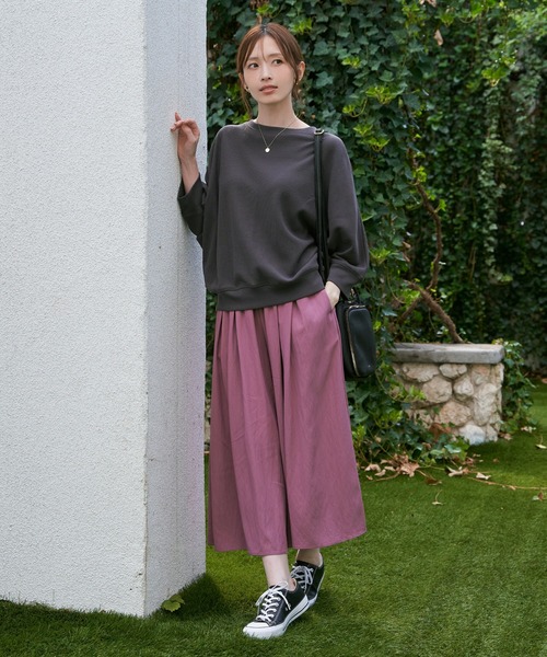 ikka(イッカ)の「タックフライスドルマンプルオーバー(Tシャツ/カットソー・レディース・チャコールグレー/ダークグリーン/ベージュ/その他1・M/L/S)」の7枚目の写真