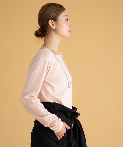 URBAN RESEARCH Sonny Label（アーバンリサーチサニーレーベル）の「ベーシックシアーロングスリーブTシャツ（Tシャツ/カットソー・レディース・アイボリー/ピンク/ブラウン・FREE）」の6枚目の写真