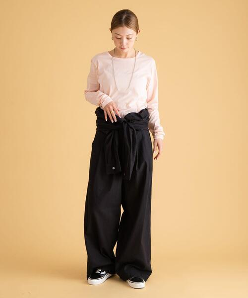 URBAN RESEARCH Sonny Label（アーバンリサーチサニーレーベル）の「ベーシックシアーロングスリーブTシャツ（Tシャツ/カットソー・レディース・アイボリー/ピンク/ブラウン・FREE）」の7枚目の写真