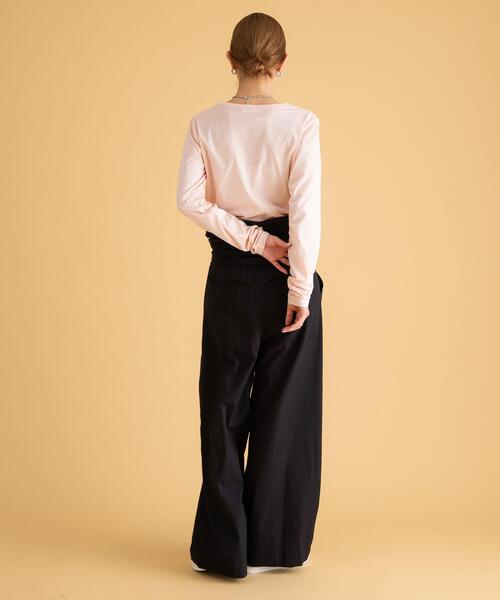 URBAN RESEARCH Sonny Label（アーバンリサーチサニーレーベル）の「ベーシックシアーロングスリーブTシャツ（Tシャツ/カットソー・レディース・アイボリー/ピンク/ブラウン・FREE）」の9枚目の写真