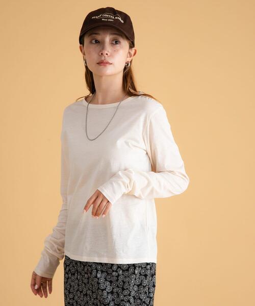 URBAN RESEARCH Sonny Label（アーバンリサーチサニーレーベル）の「ベーシックシアーロングスリーブTシャツ（Tシャツ/カットソー・レディース・アイボリー/ピンク/ブラウン・FREE）」の16枚目の写真