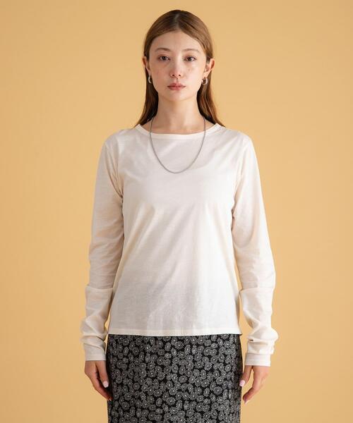 URBAN RESEARCH Sonny Label（アーバンリサーチサニーレーベル）の「ベーシックシアーロングスリーブTシャツ（Tシャツ/カットソー・レディース・アイボリー/ピンク/ブラウン・FREE）」の22枚目の写真