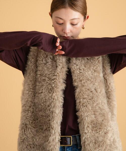 URBAN RESEARCH Sonny Label(アーバンリサーチサニーレーベル)の「ベーシックシアーロングスリーブTシャツ(Tシャツ/カットソー・レディース・アイボリー/ピンク/ブラウン・FREE)」の12枚目の写真