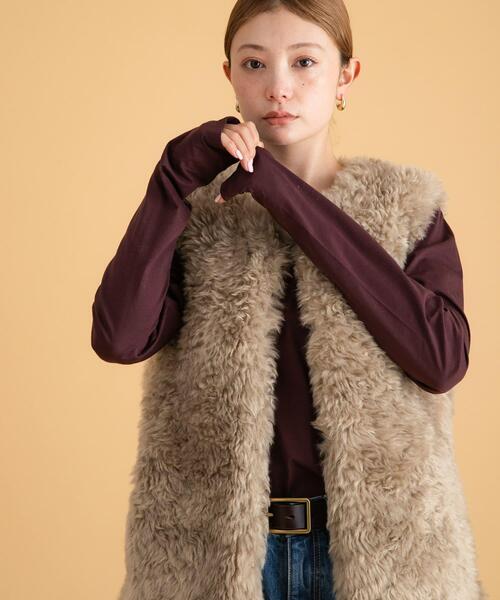 URBAN RESEARCH Sonny Label(アーバンリサーチサニーレーベル)の「ベーシックシアーロングスリーブTシャツ(Tシャツ/カットソー・レディース・アイボリー/ピンク/ブラウン・FREE)」の13枚目の写真
