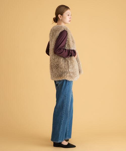 URBAN RESEARCH Sonny Label(アーバンリサーチサニーレーベル)の「ベーシックシアーロングスリーブTシャツ(Tシャツ/カットソー・レディース・アイボリー/ピンク/ブラウン・FREE)」の18枚目の写真