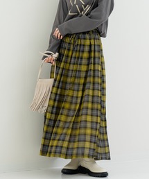 refinedworks | 【refinedworks】軽やか素材のチェック柄スカート(スカート)