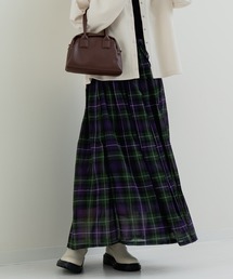 refinedworks（リファインドワークス）の「【refinedworks】軽やか素材のチェック柄スカート（スカート）」