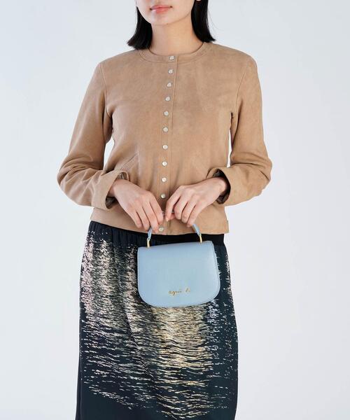 A4可 美品 アニエスベー レザー 2way ショルダーバッグ レザー 2wayショルダーバッグ ”City” （ZAS02