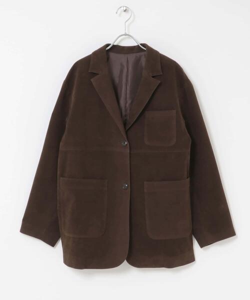 【新品タグ付き】KBF パッチポケットテーラードジャケット　ダークブラウン パッチポケットテーラードジャケット（その他アウター）｜KBF