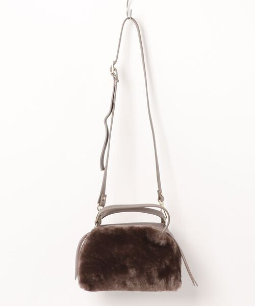 RIPANI（リパーニ）の「【RIPANI】レザーコンビスモールサイズムートンバッグ(Q56520)（ハンドバッグ・レディース・ライトベージュ/ダークグレー・ALL）」の11枚目の写真