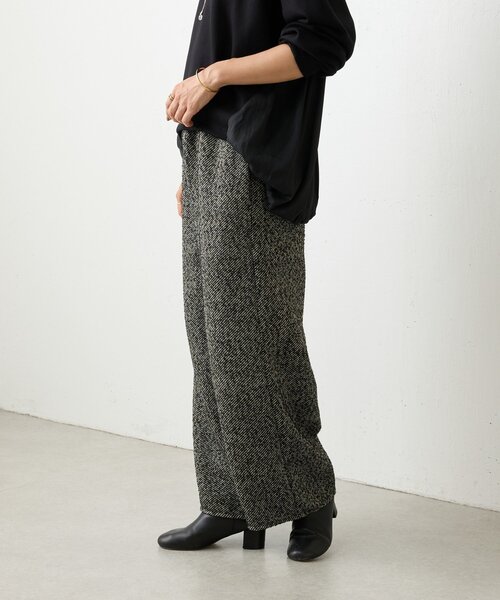 BEARDSLEY（ビアズリー）の「カルゼツイードウエストリブパンツ（その他パンツ・レディース・ブラック・1/0/2）」の4枚目の写真