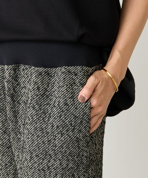 BEARDSLEY（ビアズリー）の「カルゼツイードウエストリブパンツ（その他パンツ・レディース・ブラック・1/0/2）」の7枚目の写真