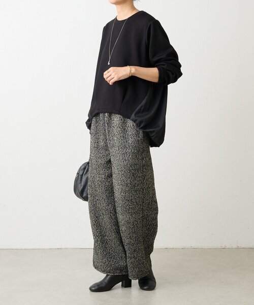 BEARDSLEY（ビアズリー）の「カルゼツイードウエストリブパンツ（その他パンツ・レディース・ブラック・1/0/2）」の9枚目の写真