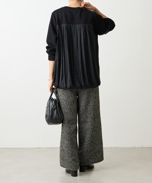 BEARDSLEY（ビアズリー）の「カルゼツイードウエストリブパンツ（その他パンツ・レディース・ブラック・1/0/2）」の10枚目の写真