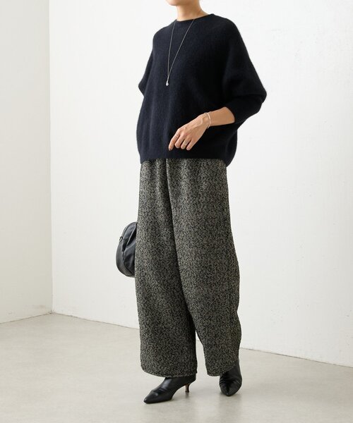 BEARDSLEY（ビアズリー）の「カルゼツイードウエストリブパンツ（その他パンツ・レディース・ブラック・1/0/2）」の15枚目の写真