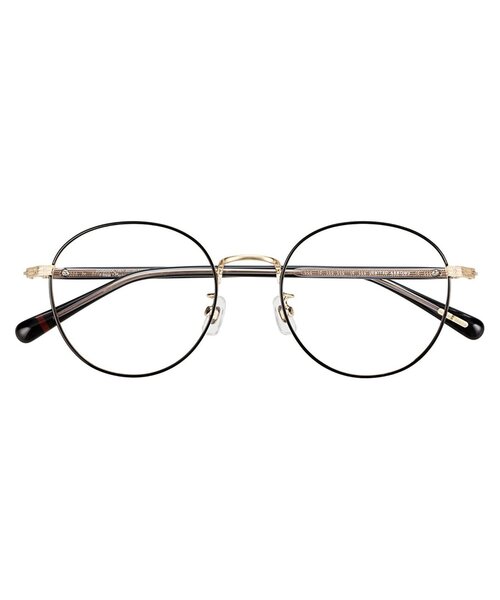 UNITED ARROWS（ユナイテッドアローズ）の「Zoff｜UNITED ARROWS｜ボストン型 メガネ [Casual] メタルフレーム ｜伊達メガネ 度付き[レンズ交換券付き]ユニセックス  ユナイテッドアローズ（メガネ・レディース・ブラック/ブラウン/ゴールド系その他3・FREE）」の4枚目の写真