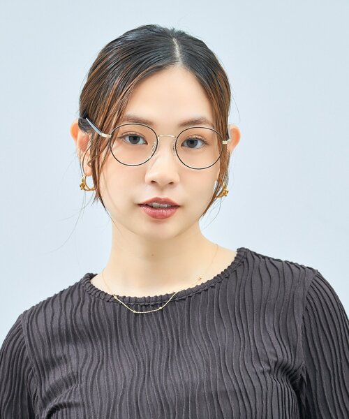 UNITED ARROWS（ユナイテッドアローズ）の「Zoff｜UNITED ARROWS｜ボストン型 メガネ [Casual] メタルフレーム ｜伊達メガネ 度付き[レンズ交換券付き]ユニセックス  ユナイテッドアローズ（メガネ・レディース・ブラック/ブラウン/ゴールド系その他3・FREE）」の10枚目の写真