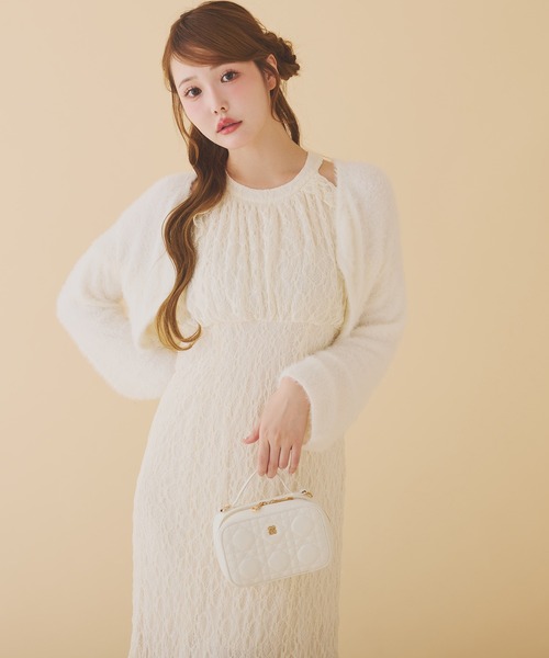 one after another NICE CLAUP（ワンアフターアナザーナイスクラップ）の「ボレロセットアメスリロングワンピース（ワンピース・レディース・ピンク/ブラウン系/ブラック系/アイボリー系・FREE）」の3枚目の写真