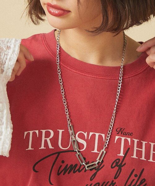 セール】【nane】MIXデザインチェーンネックレス（ネックレス