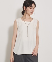 qualite | ブライトツイルスリットノースリーブ(タンクトップ)