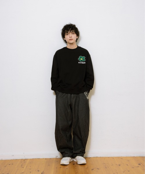 kaoyorinakami(カオヨリナカミ)の「KYRN big flower sweat / KYRNビックフラワースウェット(スウェット・メンズ・ブラック/グレー・LARGE/MEDIUM/SMALL/X-LARGE)」の7枚目の写真