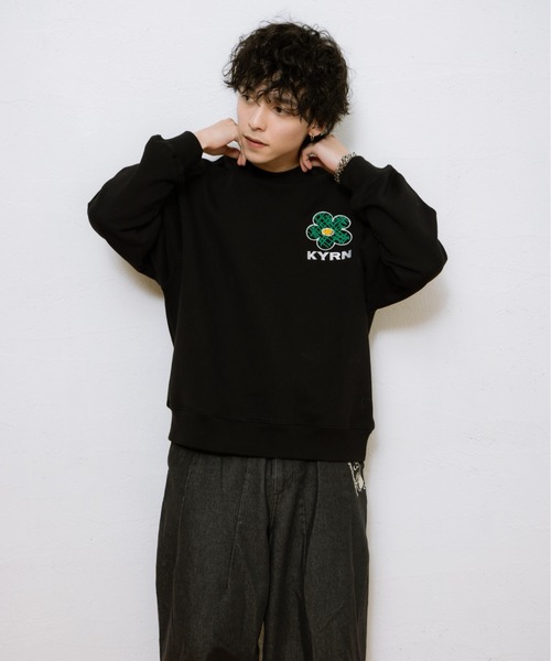kaoyorinakami(カオヨリナカミ)の「KYRN big flower sweat / KYRNビックフラワースウェット(スウェット・メンズ・ブラック/グレー・LARGE/MEDIUM/SMALL/X-LARGE)」の17枚目の写真