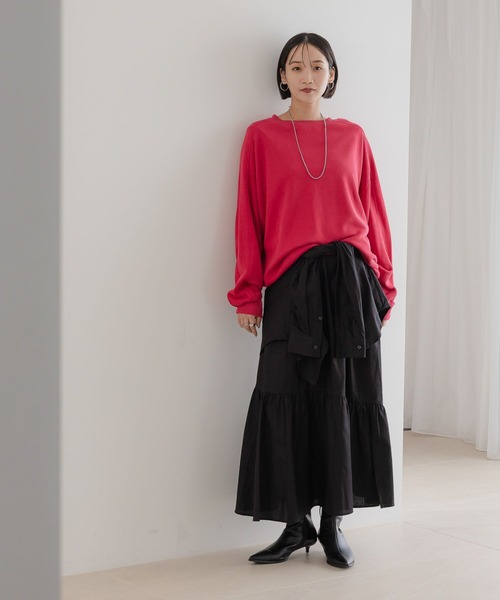 LOWRYS FARM（ローリーズファーム）の「ソフトウラケプルオーバー  579079（スウェット・レディース・アイボリー/ブラック/ブラウン/レッド・FREE）」の20枚目の写真