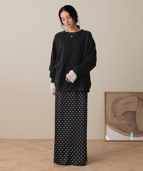 LOWRYS FARM（ローリーズファーム）の「ソフトウラケプルオーバー  579079（スウェット・レディース・アイボリー/ブラック/ブラウン/レッド・FREE）」の22枚目の写真