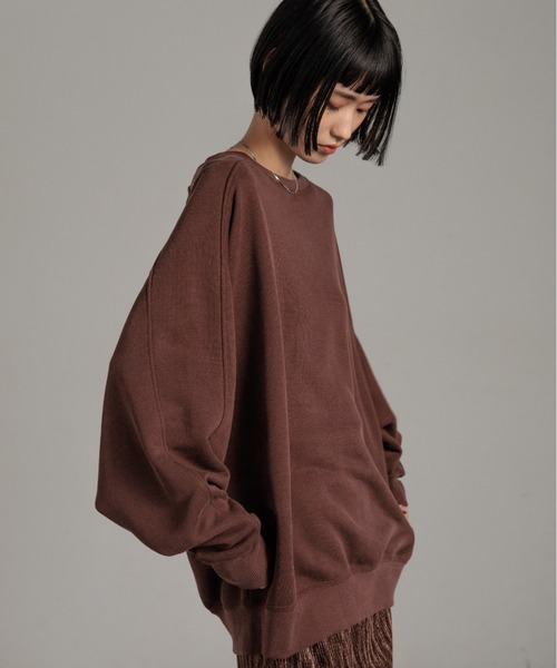 LOWRYS FARM（ローリーズファーム）の「ソフトウラケプルオーバー  579079（スウェット・レディース・アイボリー/ブラック/ブラウン/レッド・FREE）」の8枚目の写真