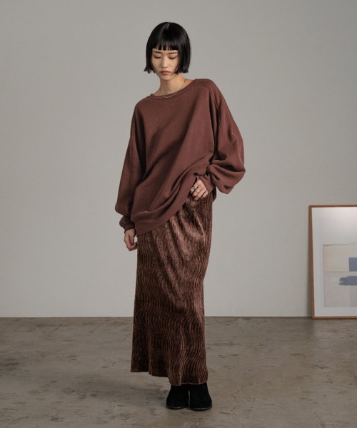 LOWRYS FARM（ローリーズファーム）の「ソフトウラケプルオーバー  579079（スウェット・レディース・アイボリー/ブラック/ブラウン/レッド・FREE）」の5枚目の写真