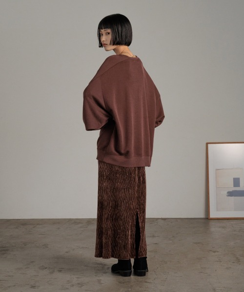 LOWRYS FARM（ローリーズファーム）の「ソフトウラケプルオーバー  579079（スウェット・レディース・アイボリー/ブラック/ブラウン/レッド・FREE）」の7枚目の写真