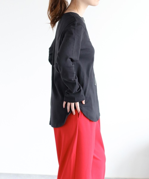 cepo（セポ）の「ラウンドカットロングスリーブTee（Tシャツ/カットソー・レディース・オフホワイト/ブラック・M）」の18枚目の写真