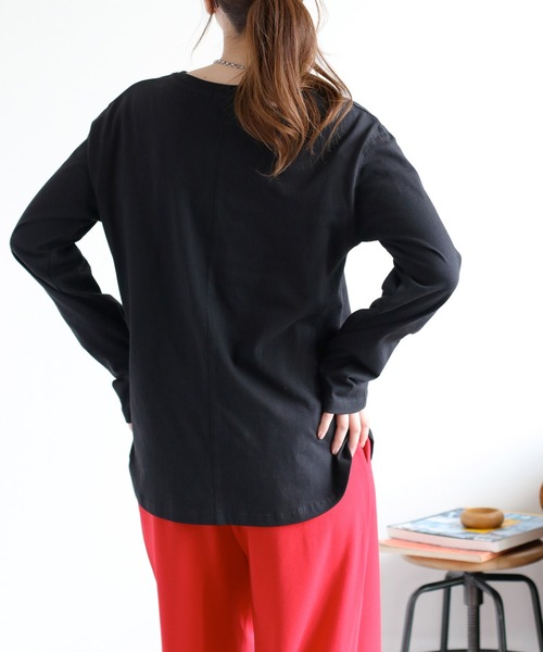 cepo（セポ）の「ラウンドカットロングスリーブTee（Tシャツ/カットソー・レディース・オフホワイト/ブラック・M）」の13枚目の写真