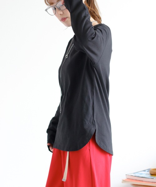 cepo（セポ）の「ラウンドカットロングスリーブTee（Tシャツ/カットソー・レディース・オフホワイト/ブラック・M）」の19枚目の写真