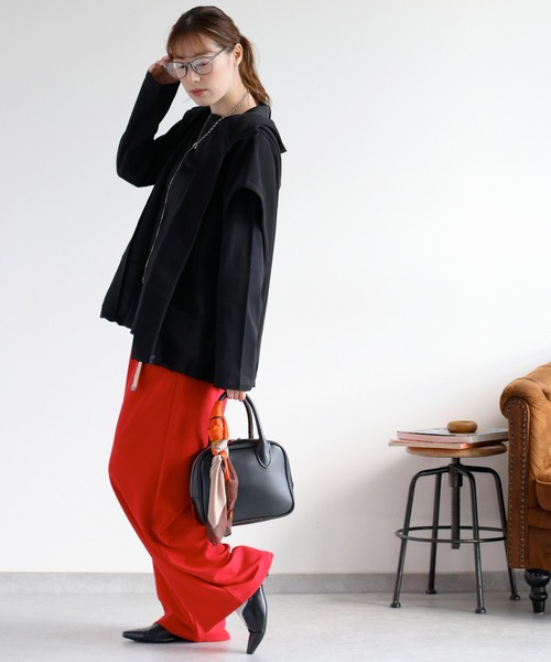 cepo（セポ）の「ラウンドカットロングスリーブTee（Tシャツ/カットソー・レディース・オフホワイト/ブラック・M）」の17枚目の写真