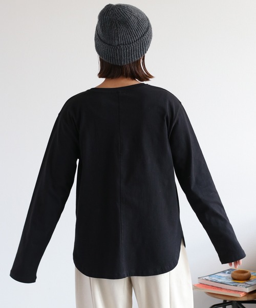 cepo（セポ）の「ラウンドカットロングスリーブTee（Tシャツ/カットソー・レディース・オフホワイト/ブラック・M）」の21枚目の写真