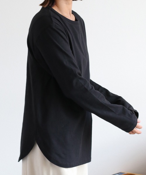 cepo（セポ）の「ラウンドカットロングスリーブTee（Tシャツ/カットソー・レディース・オフホワイト/ブラック・M）」の20枚目の写真