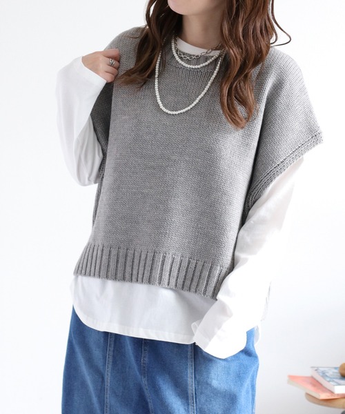 cepo（セポ）の「ラウンドカットロングスリーブTee（Tシャツ/カットソー・レディース・オフホワイト/ブラック・M）」の7枚目の写真