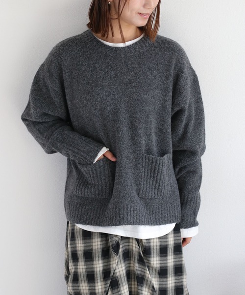 cepo（セポ）の「ラウンドカットロングスリーブTee（Tシャツ/カットソー・レディース・オフホワイト/ブラック・M）」の10枚目の写真