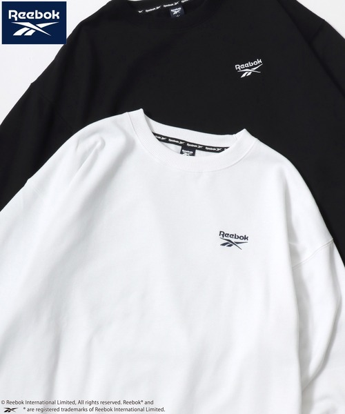 Reebok(リーボック)の「Reebok/リーボック オーバーサイズ 裏起毛 ロゴ ワンポイント刺繍 スウェット トレーナー/レディース メンズ(スウェット・レディース・ブラック/アッシュグレー/ネイビー/ホワイト・M/L/LL)」の1枚目の写真