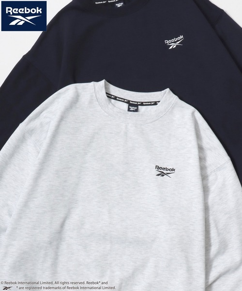Reebok(リーボック)の「Reebok/リーボック オーバーサイズ 裏起毛 ロゴ ワンポイント刺繍 スウェット トレーナー/レディース メンズ(スウェット・レディース・ブラック/アッシュグレー/ネイビー/ホワイト・M/L/LL)」の3枚目の写真