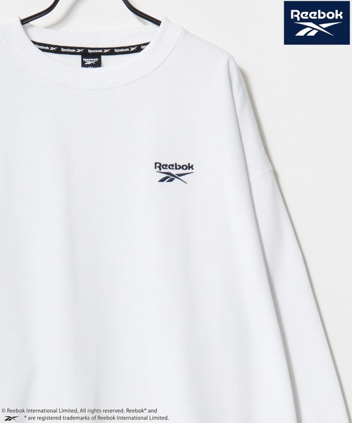 Reebok(リーボック)の「Reebok/リーボック オーバーサイズ 裏起毛 ロゴ ワンポイント刺繍 スウェット トレーナー/レディース メンズ(スウェット・レディース・ブラック/アッシュグレー/ネイビー/ホワイト・M/L/LL)」の5枚目の写真