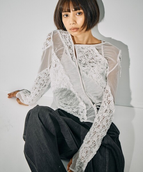 トップス UNITED TOKYO MUSUBI UNITED TOKYO（ユナイテッドトウキョウ）の「MIXレース